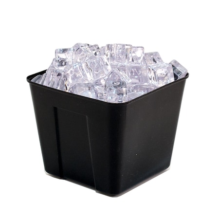 Hapco-Elmar R2000BLK-Essential 3 Qt. Square Ice Bucket W/O Handles, Black, PK 36 R2000BLK